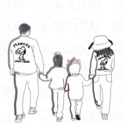 スヌーピー PEANUTS 親子ペアルックイラスト