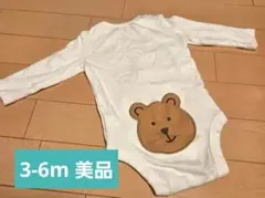 baby gap クマ刺繍ロンパース 3-6ヶ月 くまけつ 人気のクマケツ