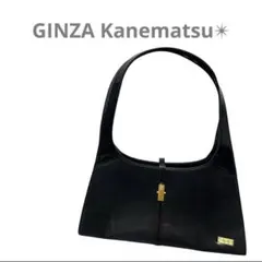 【美品】GINZA Kanematsuかねまつ エナメル×レザー ハンドバッグ
