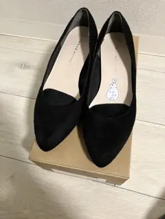 JELLY BEANS 黒 スエード ポインテッドトゥパンプス