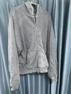 YZY ダークグレー パーカー Mサイズ Yeezy】YZY Zip-Up Hoodie Dark Grey / 追跡付 (YEEZY/パーカー