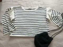 ZARA 長袖ストライプニット Mサイズ
