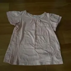 キッズ 半袖Tシャツ フリル ピンク
