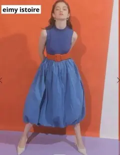eimy istoire バルーンシルエットドッキングニットワンピース　ＸＳ