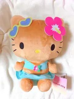 ☆ハローキティ 日焼けギャル Ver.Lぬいぐるみ水色ビキニ風 - メルカリ