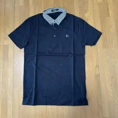 BURBERRY BLACK LABEL ポロ　チェック襟 黒　サイズM 2
