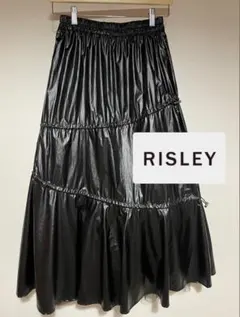 【美品】RISLEY メタリック リバーシブルスカート 2way ブラックのサムネイル