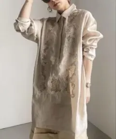 AMERI EMBROIDERY SHEER SHIRT