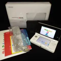 【動作品】3DS 本体 充電器 箱付きアイスホワイト 白