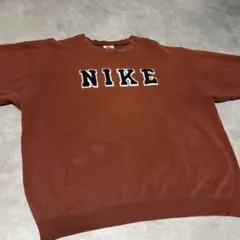 【ビッグシルエット】ナイキ USA製 90s 銀タグ パイルロゴ刺繍 スウェット