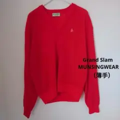 GrandSlam MUNSINGWEAR（ 薄手）長袖ニット赤　ウール混　Lのサムネイル