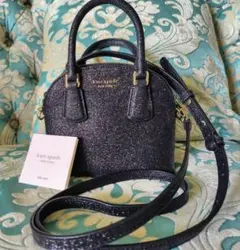 【美品】kate spade ケイトスペード 2WAY グリッター ミニバッグ黒のサムネイル
