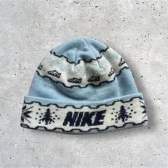 00s nike ボンボンニット帽 ビーニー 青 水色 y2k