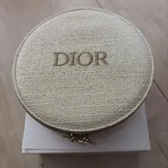 Diorノベルティ 円形ポーチ ミラー付き