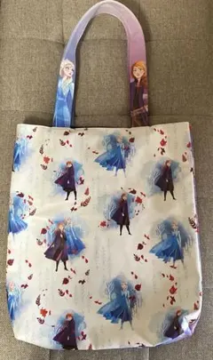 アナと雪の女王2 アナ&エルサ合皮トートバッグ　サイズ38×35cm