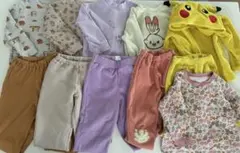 ユニクロGU パジャマ 5点セット 女の子 フリース アナ雪 ポケモン 110