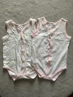 ベビー肌着　前ボタン 2枚セット 70cm