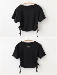 Reebok リーボック クロップドTシャツ ブラック Lサイズのサムネイル