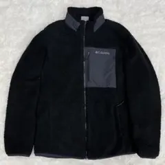 Columbia ブラック ボアフリースジャケット ブラック メンズL Ｐ-77