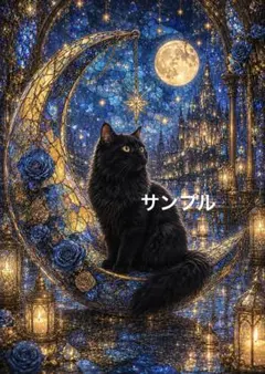 【一作限り】月夜に佇む黒猫 P574 一作限り】月夜の紫陽花に佇む黒猫 K039 - メルカリ