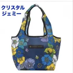 新品【CRYSTAL JEMMY】チェンジ　エコバッグ 花柄 折りたたみのサムネイル