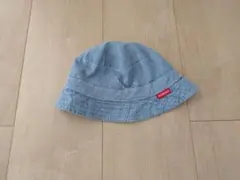 ミキハウス　ダブルビー　ベビー帽子　バケットハット チェック柄