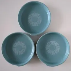 和光園 豆皿 小皿 3枚セット 昭和レトロ ブルー 和食器のサムネイル