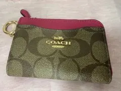 COACH コインケース ブラウン ピンク