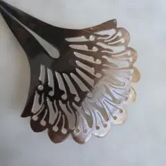 アンティークデザイン　簪　鼈甲風　かんざし　F5　牛角　櫛　和装　浴衣　着物