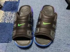 ナイキ エア モアアップテンポ スライド ブラック ブルー