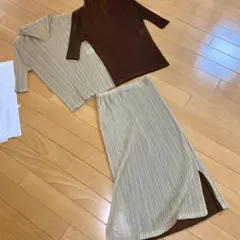 PLEATS PLEASE バイカラー　セットアップ