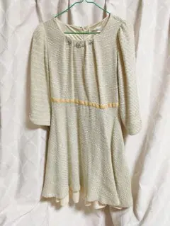 【新品未使用タグ付き】Rew de Rewビジューツイードワンピース Lサイズ