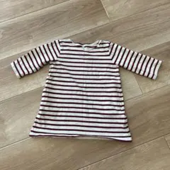 良品計画 無印 ボーダーロングトレーナー 90cm