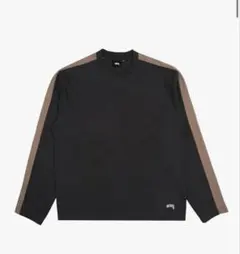 Stussy CONTRAST SLEEVE CREW BLACK