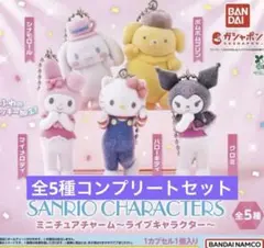 【全5種】サンリオキャラクターズ　 ミニチュアチャーム　～ライブキャラクター～