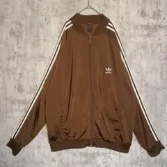 ⭐️希少⭐️アディダス トラックジャケット ビッグサイズ 4XO 刺繍 ブラウン