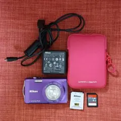 極美品 Nikon COOLPIX パープル S3300 動作確認済 デジカメのサムネイル