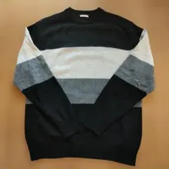 メンズ　GU ボーダーセーター