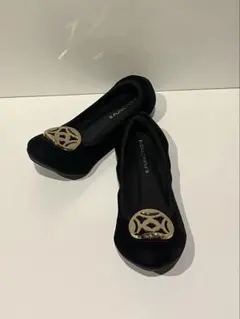 【美品】黒 スエード フラットシューズ