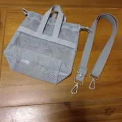 立体メッシュ持ち手付き巾着 S + 自由に組み合わせられるストラップのサムネイル