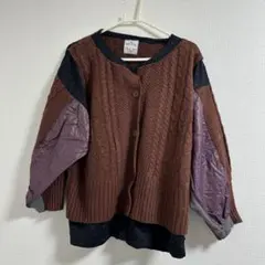 古着　リメイク　ニット　カーディガン
