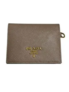 特別セール！ PRADA プラダ　二つ折り 定期、カード、パスケース ベージュ