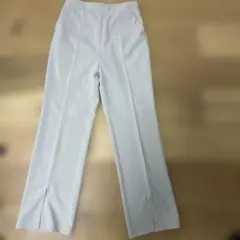 美品❗️ベージュ スリット入り フレアパンツ