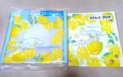 サンリオ当たりくじ シナモン ⑧ミニバッグ ブルー ⑪ トレイ クリア