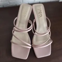 ZARA ピンク ストラップサンダル サイズ38