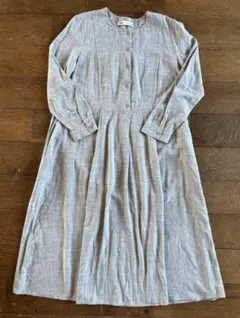 レディース　ZARA グレー 長袖 シャツワンピース　Sサイズ