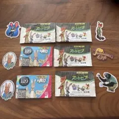 DAISO ズートピア　ピーターラビットFIXEEZ シール　6枚セット