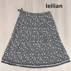 レリアン フレアスカート モノトーン ブラック