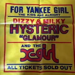 x-girl hystericコラボ 長袖Tシャツ ホワイト/ブラック