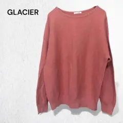 グラシア ニット プルオーバー セーター トップス 長袖 リブ編み 薄手 綿混